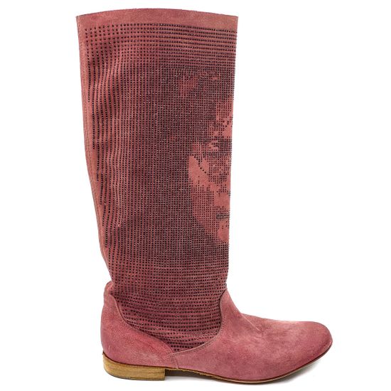 Сапоги Fru.it розовые замшевые летние - фото 1, 