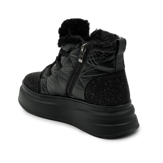 Ботинки Ilasio Renzoni черные кожа/текстиль на меху - фото 3, M254 IR NERO