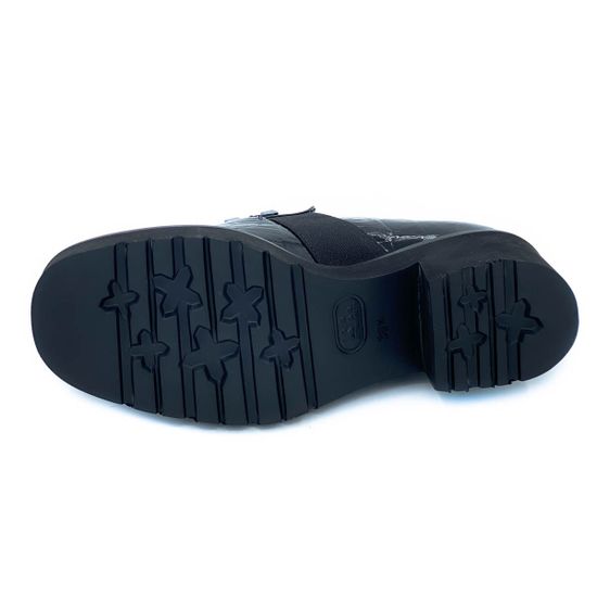 Лоферы Donna Soft черные из лакированной кожи тиснение под крокодила - фото 4, DS1571 DS NERO