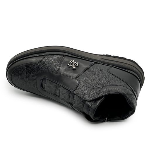 Ботинки GIAMPIERONICOLA черные кожаные на шерстяной подкладке - фото 5, Y33835B GPN