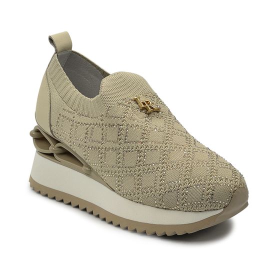 Кроссовки Ilasio Renzoni бежевые текстиль/кожа - фото 2, M612 IR BEIGE