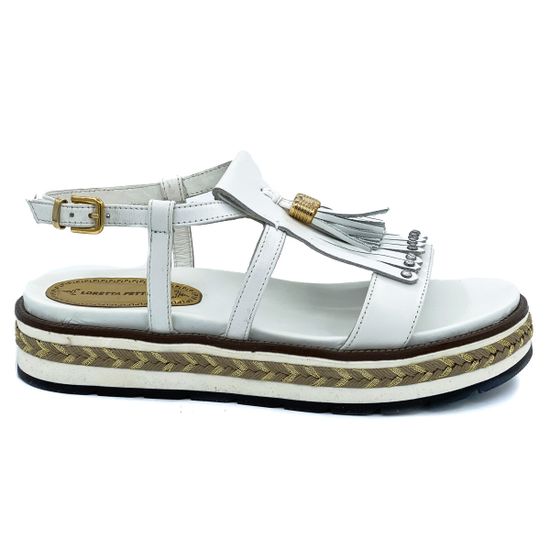 Босоножки Loretta Pettinari белые кожаные - фото 1, 