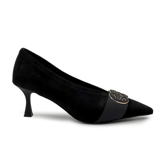 Туфли TUFFONI черные замшевые стрейч - фото 1, 1425012TVL TUF NERO