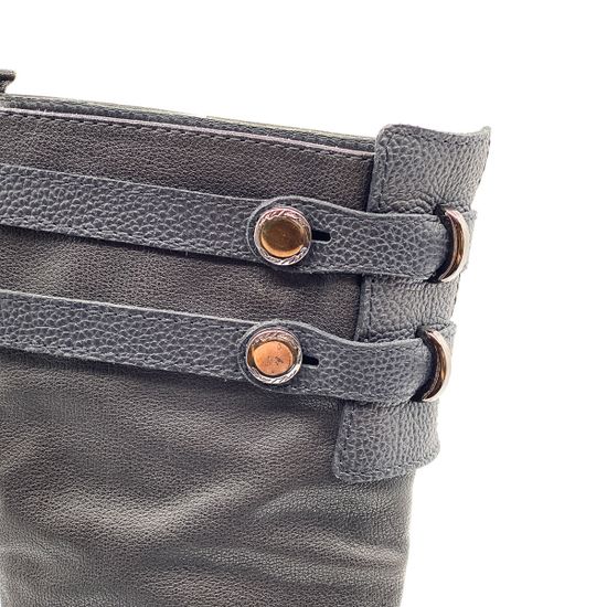 Сапоги Grey Mer черные кожаные демисезонные - фото 8, 107095 GREY