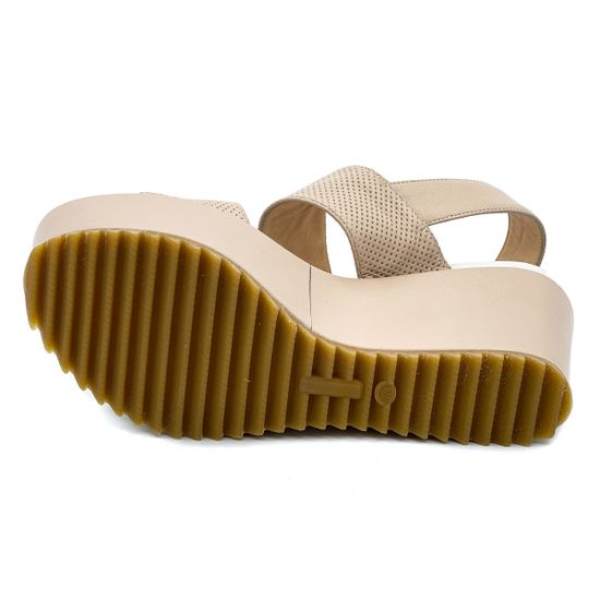 Босоножки Giorgio Piergentili бежевые кожаные - фото 4, 443/A GP