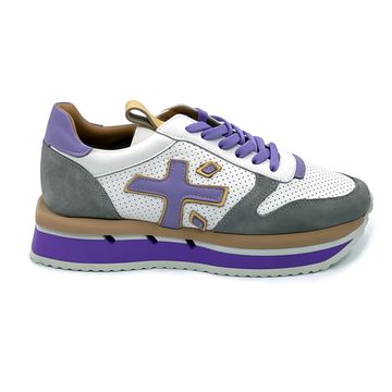 Кроссовки Lab Milano мультиколор кожаные с перфорацией - фото 1, 0101157 LAB BIANCO