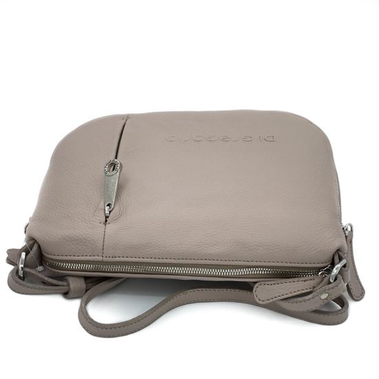 Клатч Di Gregorio бежевый кожаный - фото 5, 