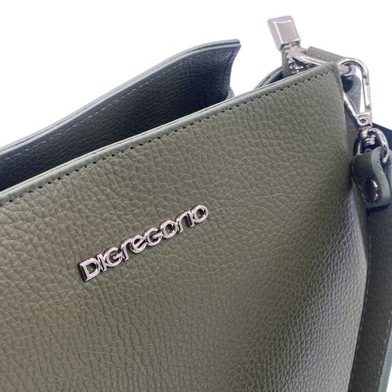Сумка Di Gregorio зеленая кожаная - фото 4, 