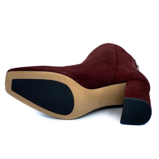 Ботильоны Tiffi темно-бордовые замшевые демисезонные - фото 4, Q539/70F TI MORO