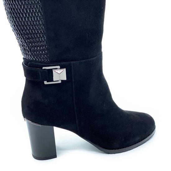 Сапоги Giorgio Piergentili черные замшевые  МЕХ - фото 4, 