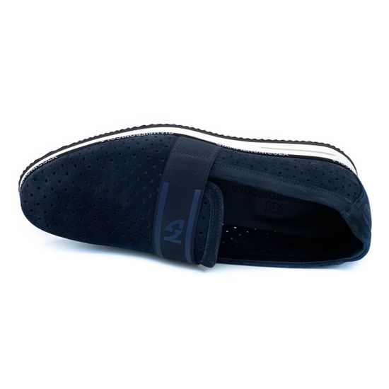 Слипоны Giampieronicola синие нубук - фото 5, 