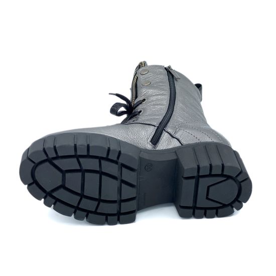 Ботинки Ilasio Renzoni серебряные кожаные Байка - фото 4, 3702 IR SILVER