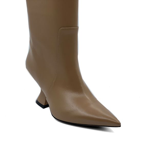 Сапоги TIFFI бежевые кожаные демисезонные - фото 3, G91/70A TI MOU