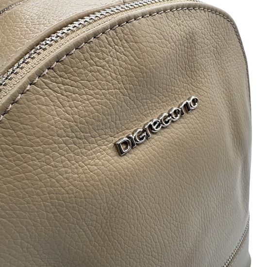 Сумка-рюкзак Di Gregorio бежевая "Cappuccino" кожаная - фото 5, 8509 DG CAPPUCCINO
