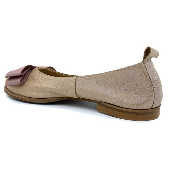 Балетки Cover бежевые кожаные - фото 3, 