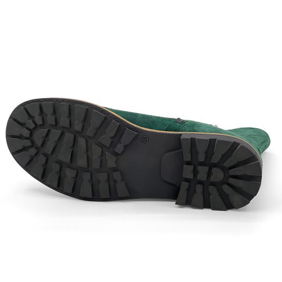 Ботинки Cover зеленые замшевые МЕХ - фото 4, 