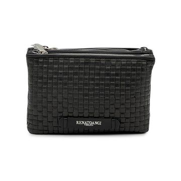 Клатч Renato Angi черный кожаный плетенный - фото 1, 3403417 RA NERO