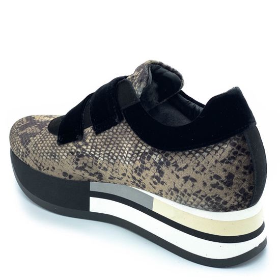 Сникерсы Jeannot черно-коричневые замшевые МЕХ - фото 3, 