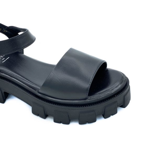 Босоножки Cover черные кожаные - фото 6, 2592-3 COV