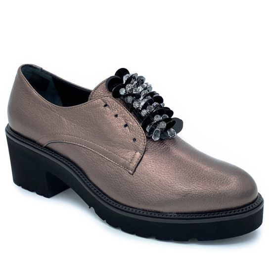 Полуботинки Donna Soft бронзовые кожаные - фото 2, DS0922J DS SMOG