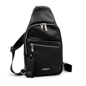 Рюкзак кросс-боди Renato Angi черный кожаный - фото 1, 3358701 RA NERO