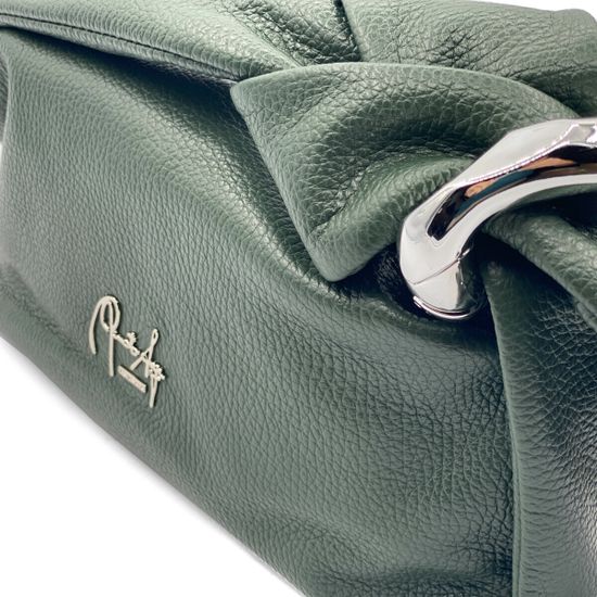 Сумка Renato Angi зеленая кожаная - фото 4, 