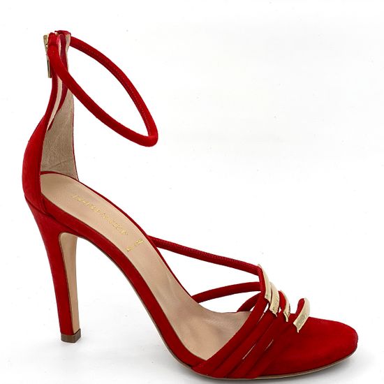 Босоножки Renzi красные замшевые - фото 1, 483001B RZ