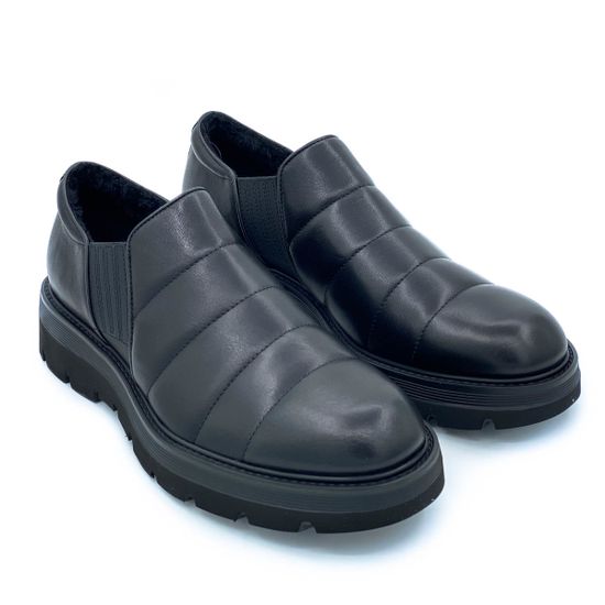 Ботинки Giampieronicola черные кожаные МЕХ - фото 8, E41113 GPN