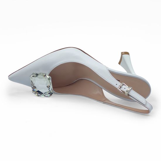 Туфли слингбэк Tiffi кожаные белые - фото 5, G502/90L TI BIANCO