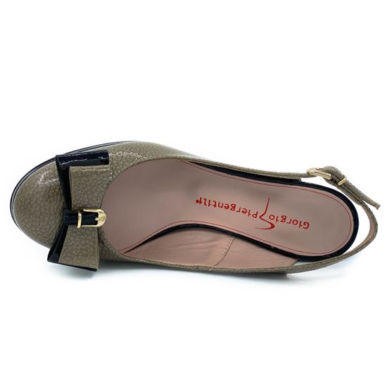 Босоножки Giorgio Piergentili черно-серые лаковые - фото 4, 9500 GP