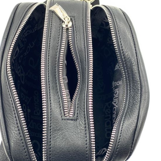 Сумка кросс-боди Renato Angi черная кожаная - фото 5, 