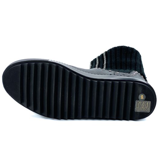 Ботинки женские Lab Milano черные на меху - фото 4, A13310-1 LAB