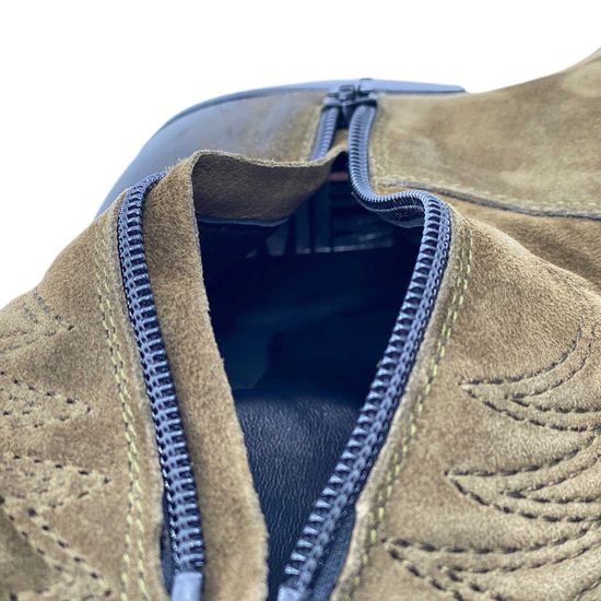 Полусапоги Казаки MIMMU замшевые демисезонные зеленые - фото 7, F739M1 MIM MILITARY