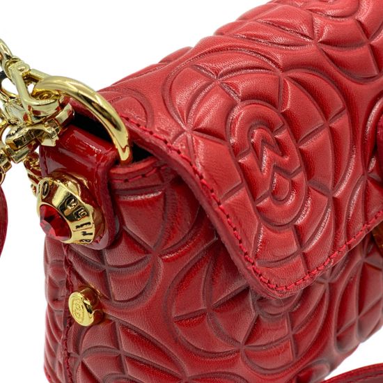 Сумка Marino Orlandi красная кожаная - фото 4, 