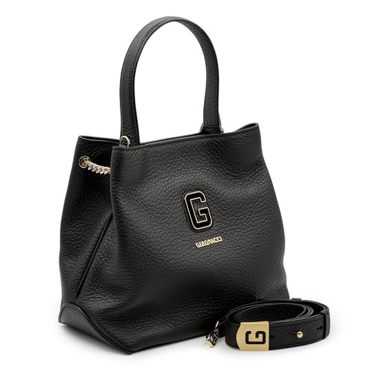 Сумка Gironacci черная кожаная - фото 2, 