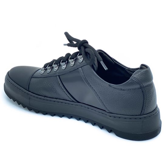 Кеды Giampieronicola черные кожаные демисезонные - фото 3, 