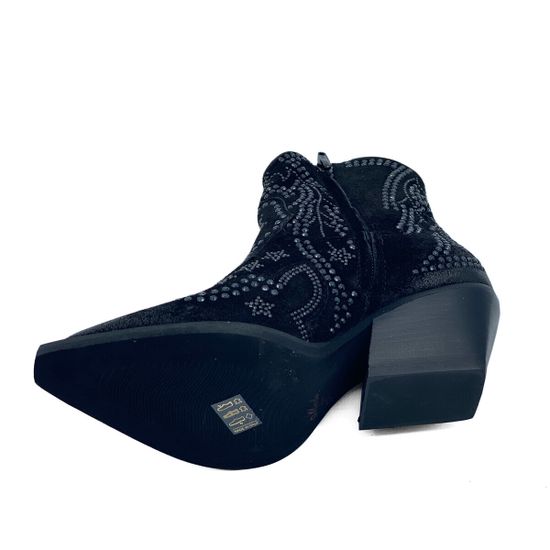 Ботинки казаки MIMMU черные замшевые демисезонные - фото 4, M702M14 MIM NERO