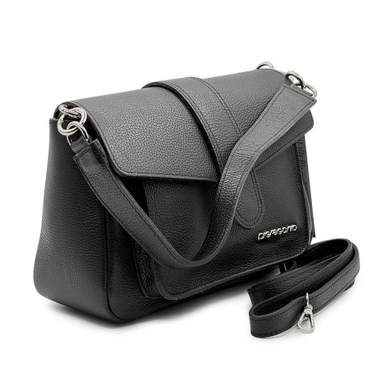 Сумка Di Gregorio черная кожаная - фото 2, 9176 DG NERO