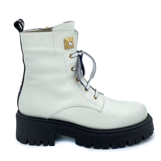 Ботинки Ilasio Renzoni белые кожаные Байка - фото 1, 4829 IR BIANCO