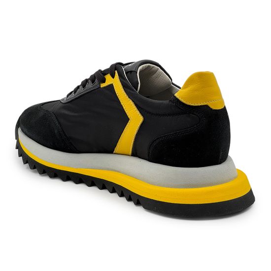 Кроссовки BUTTERI черные/желтые кожа/замша - фото 3, 48525-A BUT