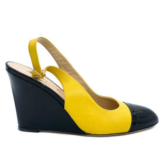 Босоножки Giorgio Piergentili черно-желтые - фото 1, 