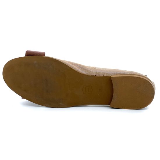 Балетки Cover бежевые кожаные - фото 4, 