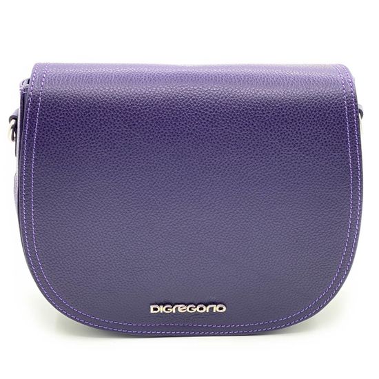 Клатч Di Gregorio фиолетовый кожаный - фото 1, 