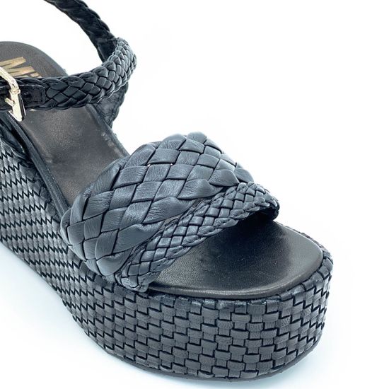 Босоножки Mimmu черные кожаные - фото 6, FGODIVA-5 MIM NERO