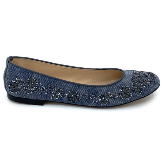 Балетки Baldinini синие джинсовые - фото 1, 