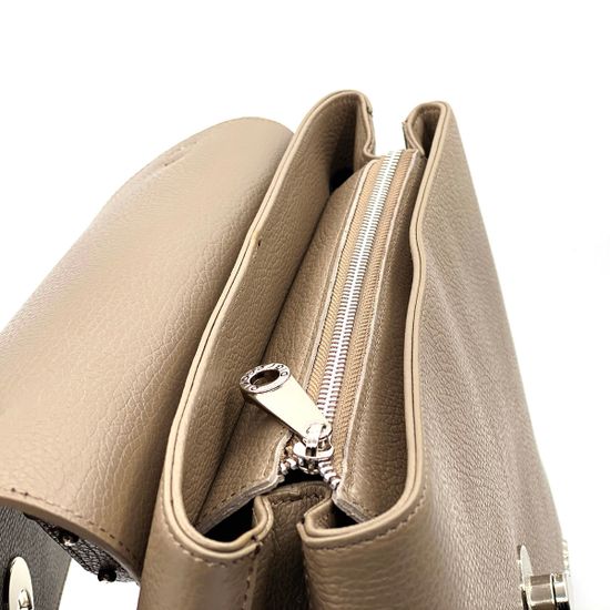 Сумка Di Gregorio бежевая кожаная - фото 4, 