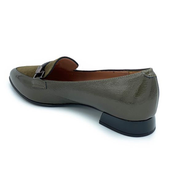 Туфли Mot CLe зеленые комбинация наплака и замши - фото 3, MOT1567 MOT