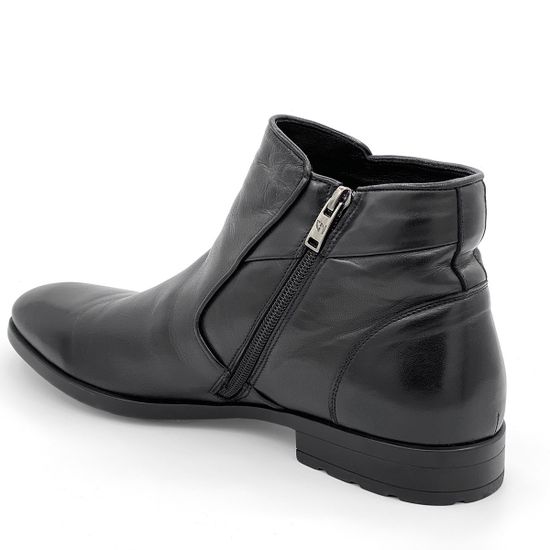 Ботинки Giampieronicola черные кожаные МЕХ - фото 3, 