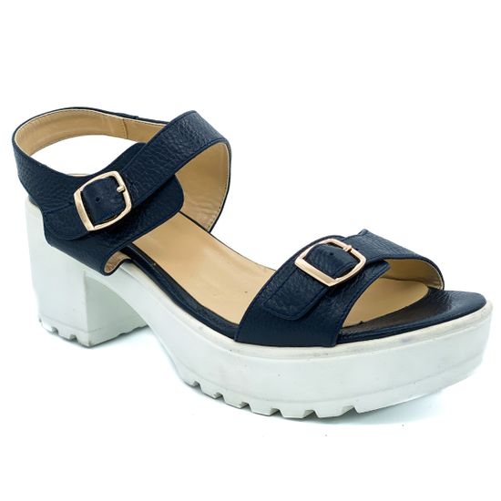 Босоножки Cover синие кожаные - фото 2, 