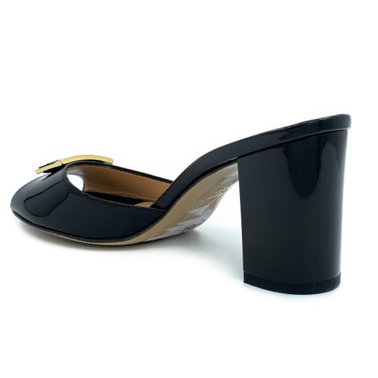 Сабо Giorgio Piergentili черные из лакированной кожи - фото 3, 406 GP